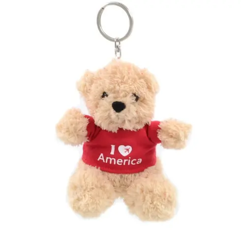 LLavero de oso de peluche de juguete, mini llavero de oso de peluche, regalo de promoción