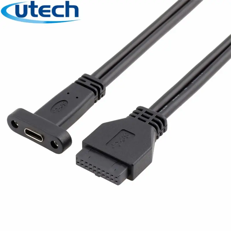 OEM Hi Speed USB 3.1 Typ-C-Rückwand-Erweiterungs halterung zum 20-poligen Header-Kabel