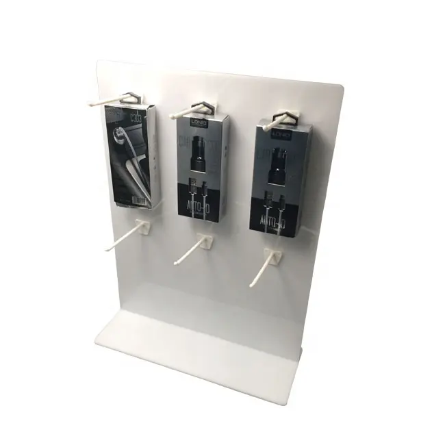 Rimovibile controsoffitto gioielli supermercato personalizzato acrilico bianco calzino gancio display stand