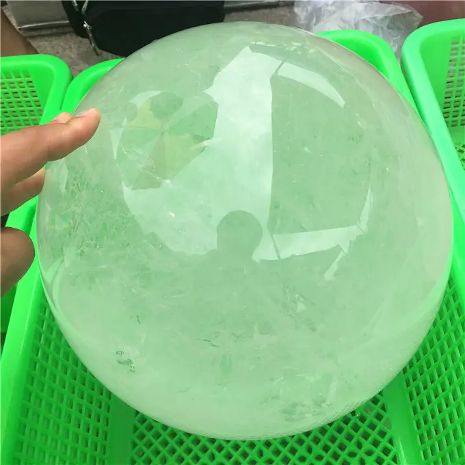 Esferas de cristal de tamanho grande, grandes bolas de quartzo transparentes para venda
