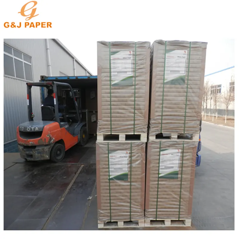 China Großhandel Günstige Preis 100% Holz Zellstoff Weiß Offset Papier A4