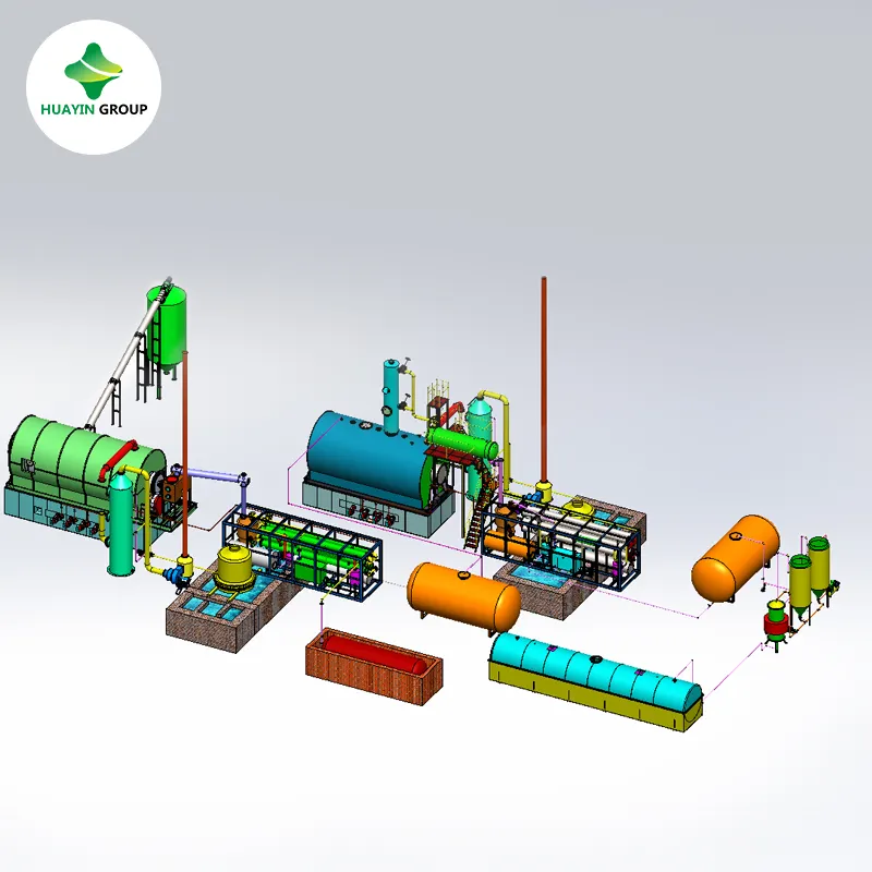 10T Mini raffineria di petrolio con distillazione colonna