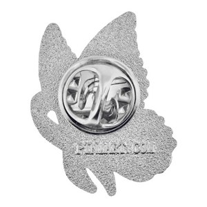 Alüminyum yapıştırıcı 3d kesim mor sert emaye kelebek yaka pin rozeti - Product Image 3