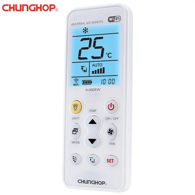 Chunghop K-390EW ar condicionado inteligente controle remoto, 2.4g wifi app universal adequado para ios e android