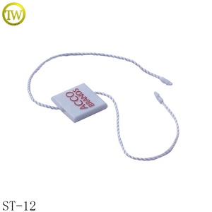 Etiquetas colgantes de plástico personalizadas con cierre de cadena, etiquetas de sellado de prendas de vestir con bucle elástico - Product Image 5