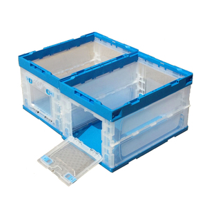 Storage <strong>Box</strong> with Open Front Yellow Foldable Moving <strong>Keyway</strong> Plastic Laundry Storage <strong>Box</strong> Basket Crate for Storage
