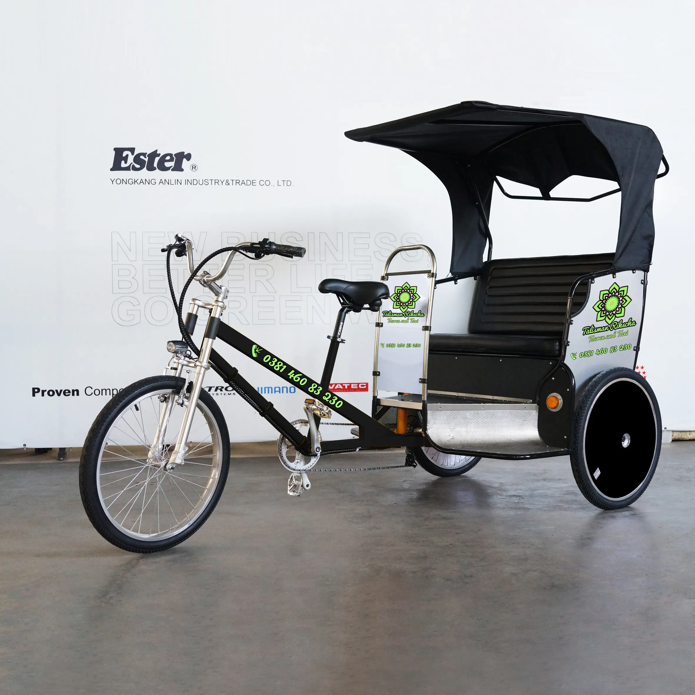 Testador pedicab elétrico rickshaw/bateria, rickshaw, adulto pedal triciclo, carro de turismo elétrico