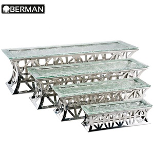 Long <strong>Platters</strong> Modern Banquet Decoration Catering Displays Stands Tiered Food Serving Glass Buffet <strong>Platters</strong>