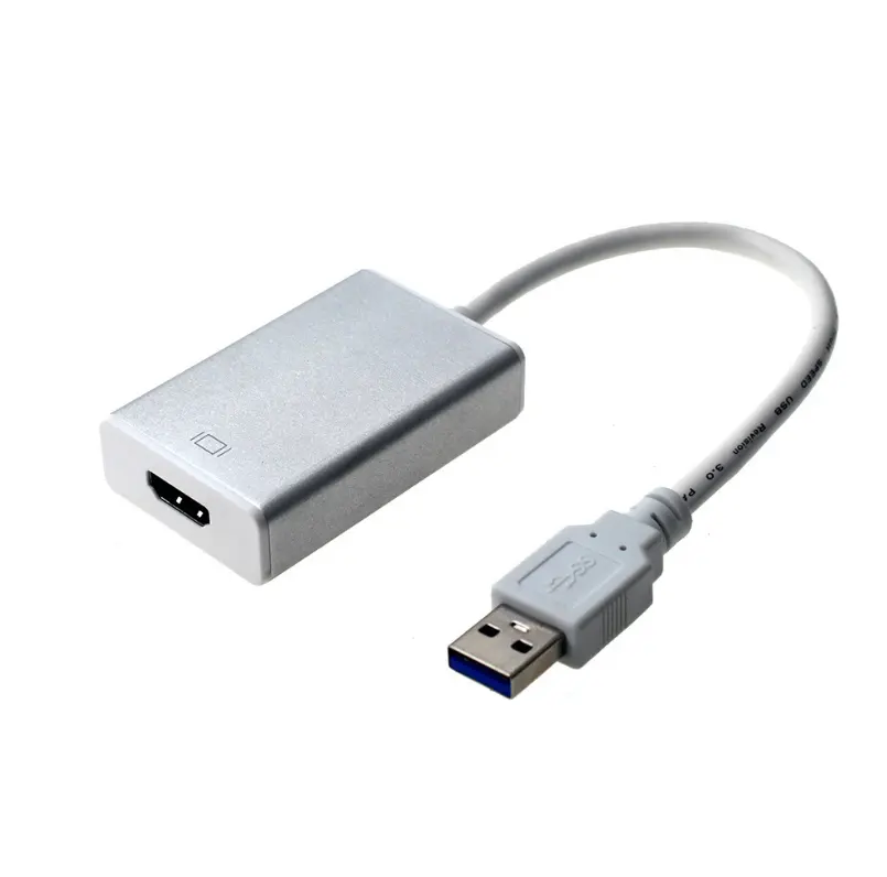 Adaptador usb para hdmi hd 1080p, conversor de áudio e de vídeo, adaptador usb 3.0 para hdmi para múltiplos monitor, pc, laptop, hdtv, tv pvc