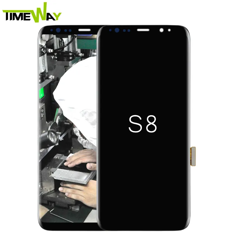 Reemplazo de pantalla de cristal lcd para samsung galaxy s8, piezas de reparación de teléfono celular samsung, precio de fábrica