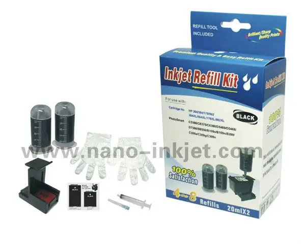 Ink refill tool kits for HP 60/61/62 ink cartridge