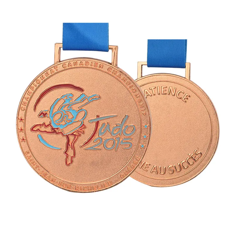 A Buon Mercato promozionale di Rame Premio Medaglia Del Metallo Personalizzato Judo Sport Medaglie