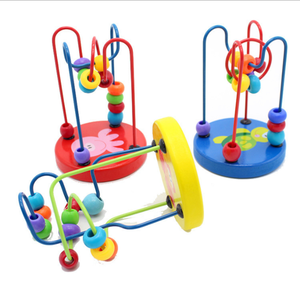 Erken öğretici oyuncaklar ahşap dört stilleri yuvarlak boncuk topu oyuncaklar - Product Image 5