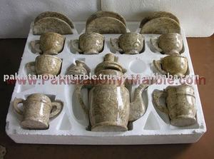 大理石茶几套装工艺品厨房饮料优雅大理石厨房配件