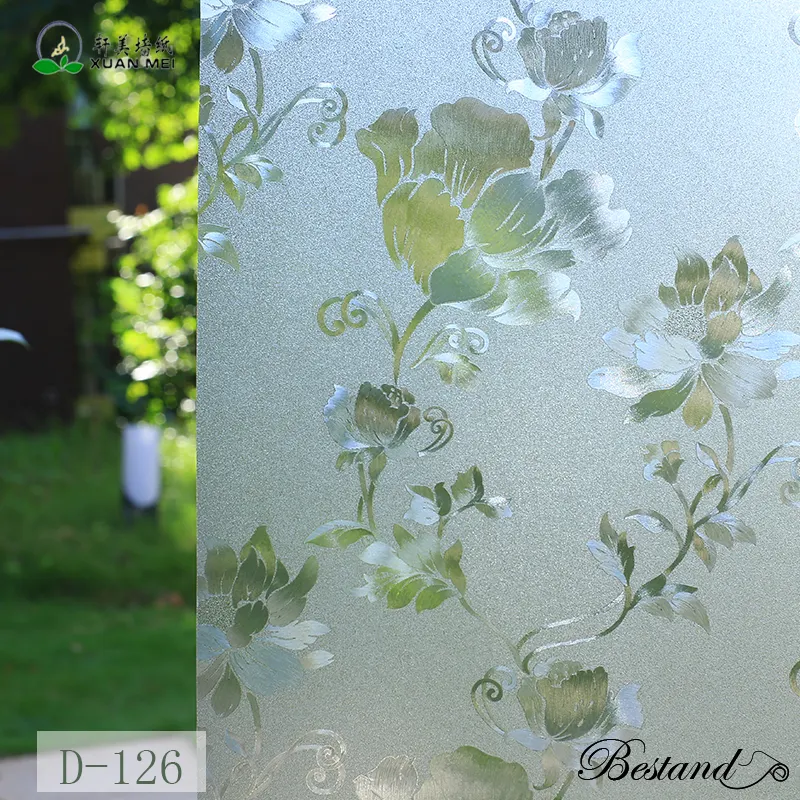 Ventana de privacidad película pegatinas de vidrio desmontable estática ventana decorativa película