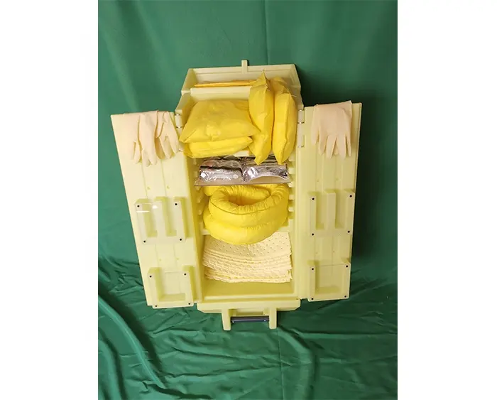 Movable kaddie spill kit Cabinet for Emergency Spilling Management