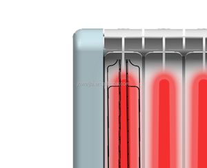 Elemento calefactor de almacenamiento con bloque de cerámica Controlador de termostato digital programable Calentador de habitación de radiador de aluminio eléctrico