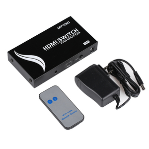 <strong>HDMI</strong> <strong>Switch</strong> and Splitter <strong>2</strong> in 4 Out, MT-ViKI Desktop Selector Splitter for <strong>2</strong> Computer 4 Monitor, <strong>HDMI</strong> <strong>Switch</strong> Splitter 2x4 - Product Image 1