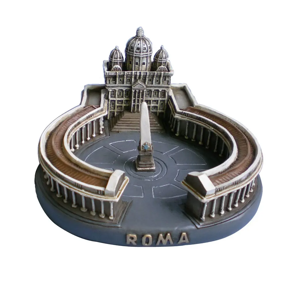 Personalizado de resina de recuerdos romaníes modelo de edificio