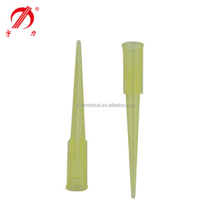 300ul Sarı Mikro Mezun Plastik pipet uçları Gilson Için Qingyun