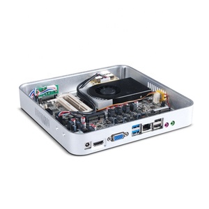 Intel 3855u integrado de aluminio Industrial Pc mini computadora con alimentación de CC
