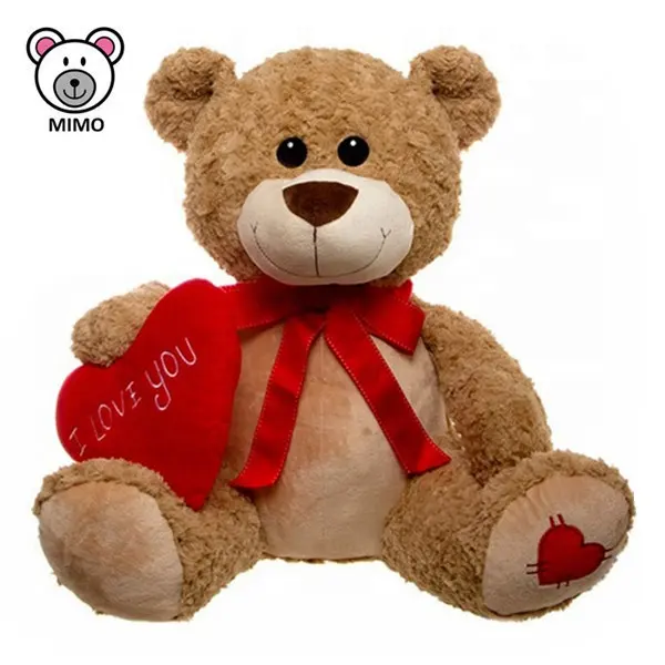 Personal isierte OEM Custom LOGO Cartoon Niedlich 2019 New Valentine Geschenk Kinder Kuscheltier Weicher Plüsch Ich liebe dich Teddybär Spielzeug