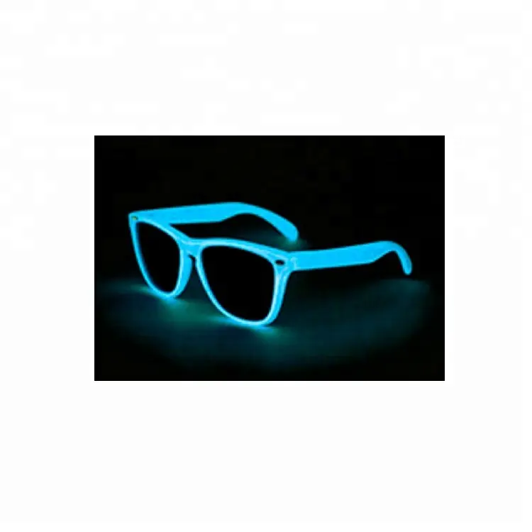 Wholesale designer bulk buy glow in the dark glasses,variety color one dollar night club party sunglasses