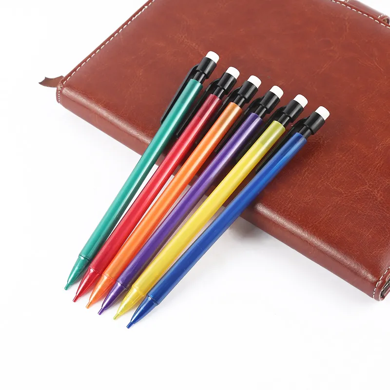 الجملة مصنع قطع مضحك البلاستيك الميكانيكية قلم رصاص ايكو الترويجية الإعلان قلم مع ممحاة بسيطة رخيصة قلم رصاص ميكانيكي NO.655