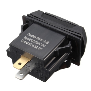 12v 4.2A双<span class=keywords><strong>USB</strong></span>充电器适配器防水发光二极管电压表