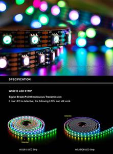 12 В 30LED 60LED 144LED ws2812 светодиодный пиксель smd светодиодные полосы света RGB программируемое использование для клубного отеля - Product Image 6