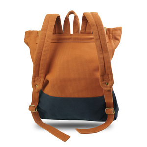 日本简约纯风格耐用帆布男女通用学校旅行背包 - Product Image 6