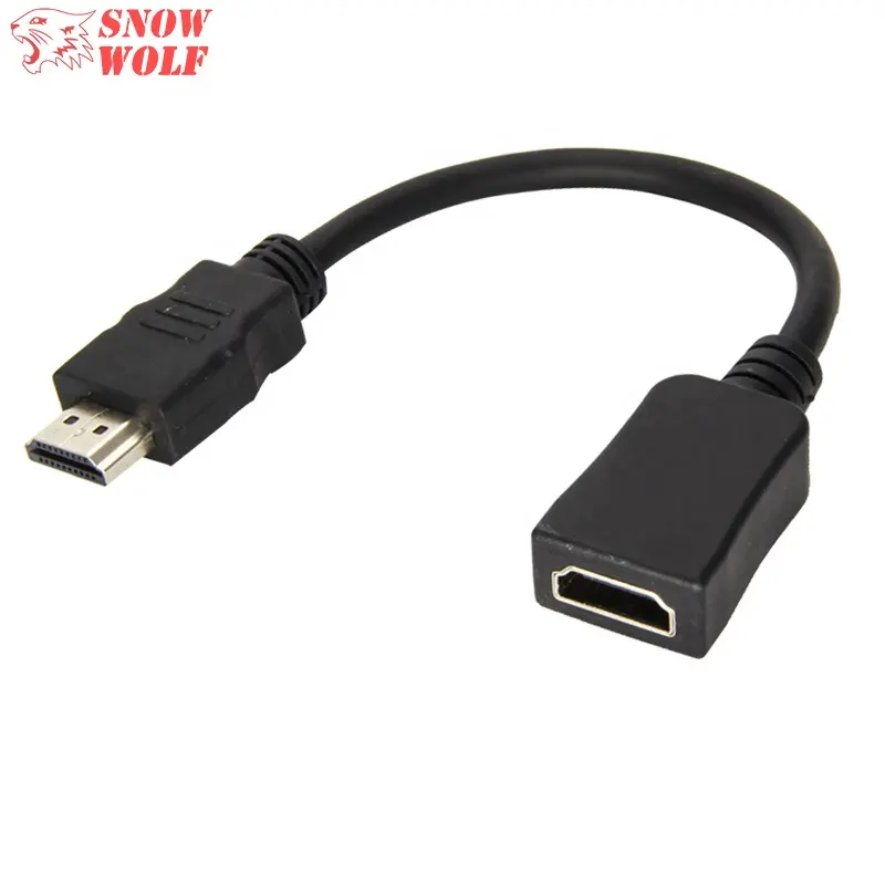 15 см 30 см ПВХ молдинг продление HDMI удлинитель кабель штекер-гнездо HDMI кабель с удлинителем