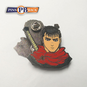 漫画アニメエナメルピンカスタマイズ可能なポリッシュメタリックアイアン亜鉛合金ソフト素材男型バッジパーソナライズ - Product Image 2