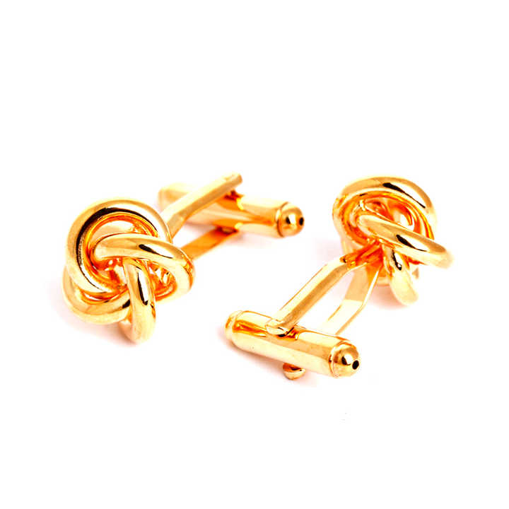 Metal Knot Cufflinks Gold Cuff link
