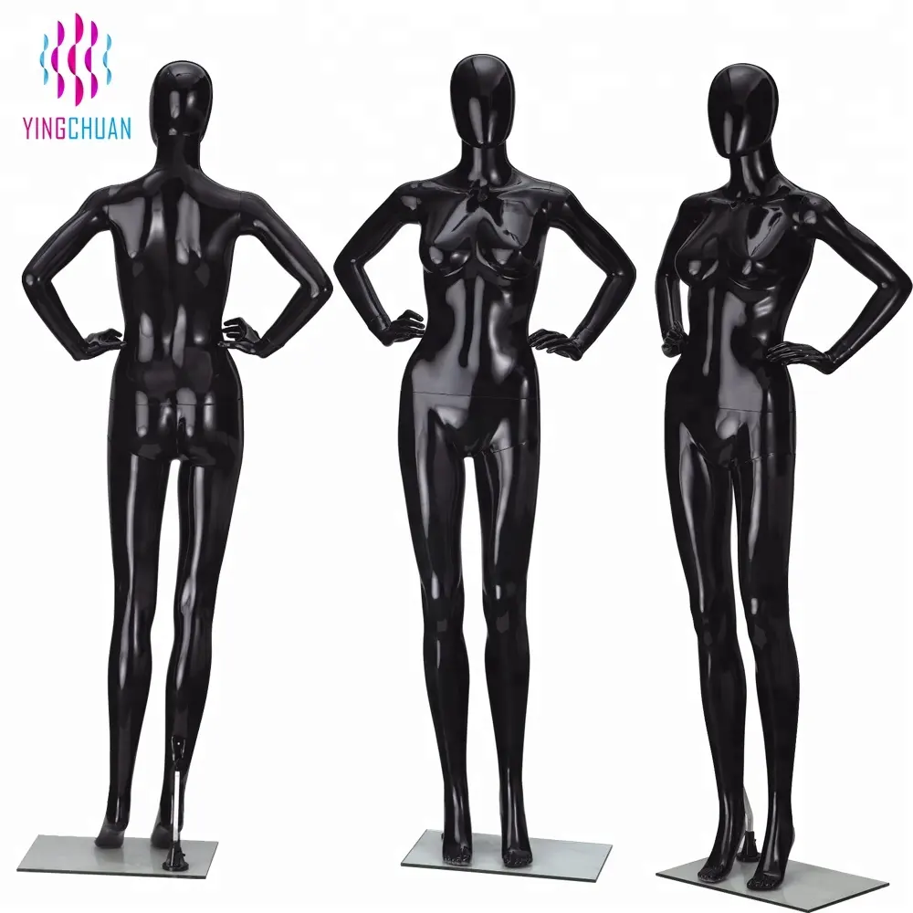 Mannequin femme noir en gros mannequin factice en plastique pour femmes