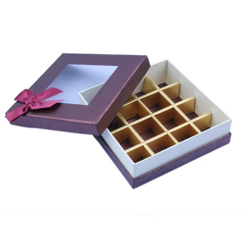 Transparente Geschenk box Candy Chocolate Kreativ papier Verpackungs box Papier Geschenk box mit Trennwänden