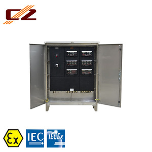 CZ1290 40A、80A、180A IECEXおよびATEX認定防爆配電ボックスパネルボックス、密閉型配電ボックス