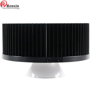 120w גבוהה אבקת הוביל אורות עגול רדיאטור hatsink כיור חום מסגר אלומיניום שחור ip65 חישול רוים 10 מ "מ (0.39 אינץ ')