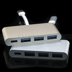 Multi-Port Charging Adapter 4-in-1 USB-C Hub for New Apple MacBook 12&quot; with Type C,USB 3.0 Ports - Product Image 1
