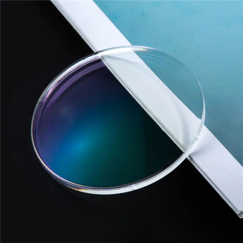 Çin 1.56 Lentes monofokal CR39 mavi kesim NK 55 reçine gözlük oftalmik lensler