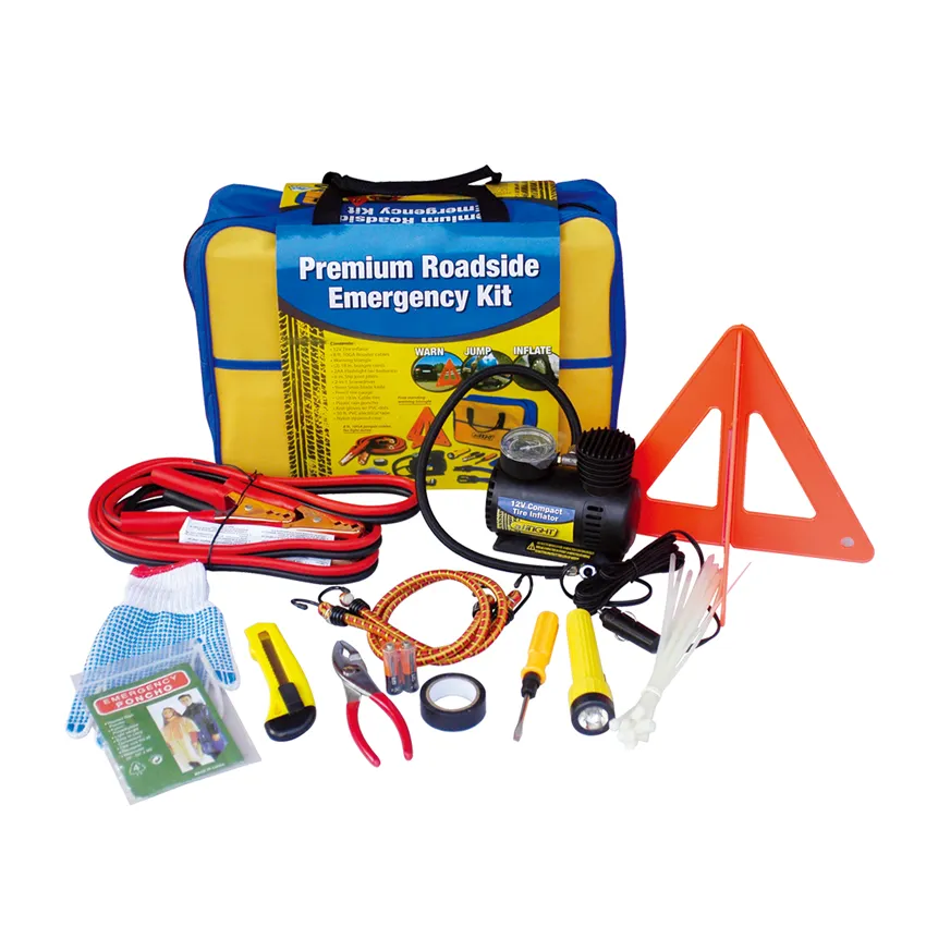 Kit di emergenza per auto Kit di strumenti di riparazione per auto su strada di sicurezza per sopravvivenza all'aperto