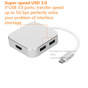 Multile-port USB C to <strong>HDMI</strong> U3*3 PD Combo Convertor USB Type C Multiple <strong>Function</strong> Adapter (PD for Charging and Data Transfer)