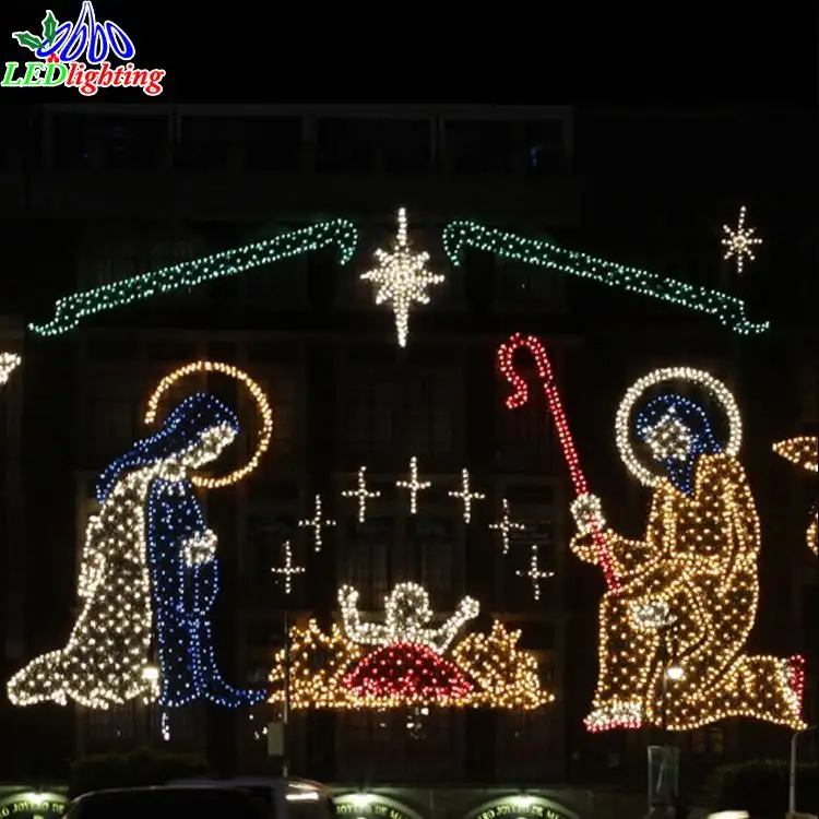 Guirnalda de luces Led navideñas con motivo de santa claus y muñeco de nieve