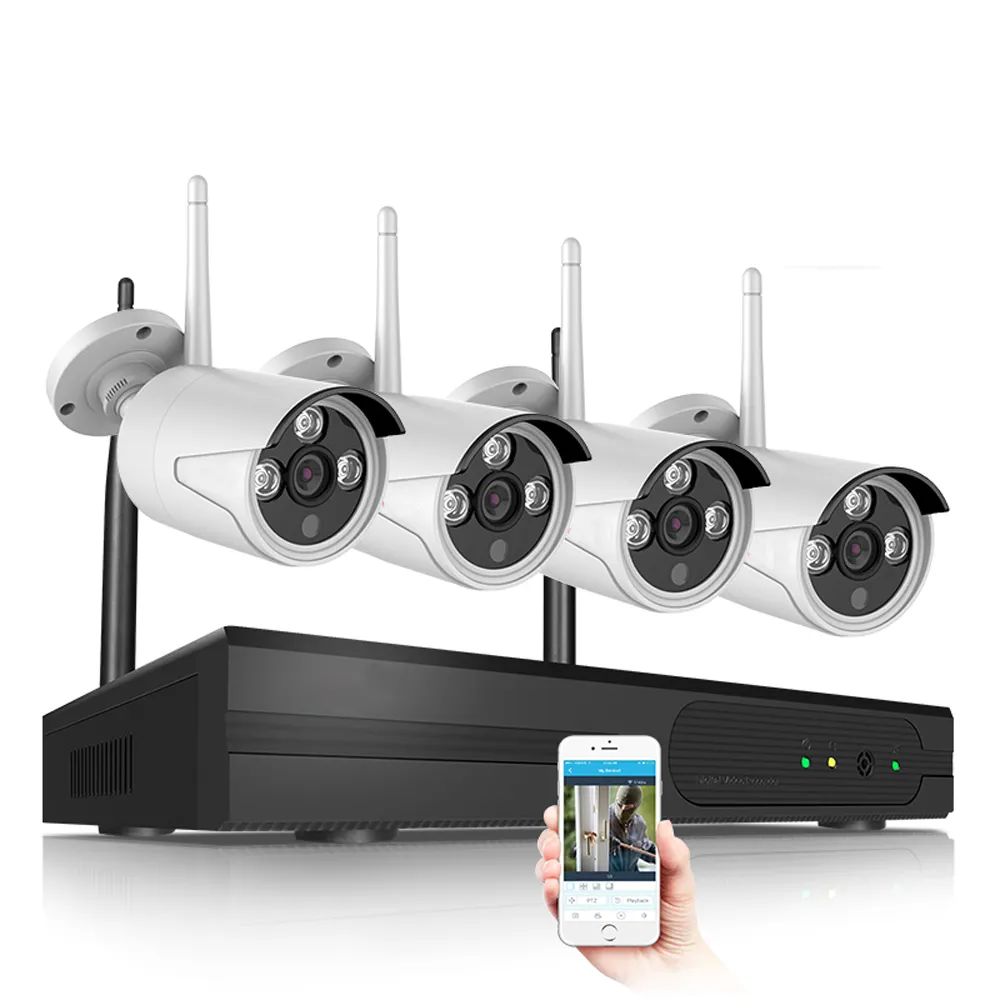 4CH Wireless NVR Kit 960P del IP di Wifi Della Macchina Fotografica del Sistema A CIRCUITO CHIUSO Senza Fili Trasmettitore e Ricevitore Kit Completo Della Macchina Fotografica Set