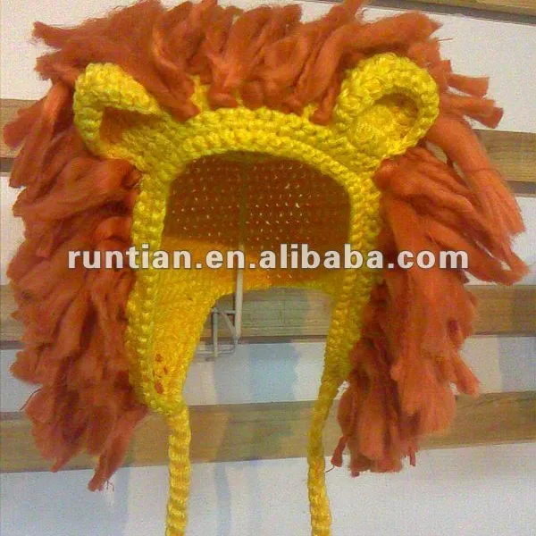 Sombrero de ganchillo Animal León de algodón suave para niños populares