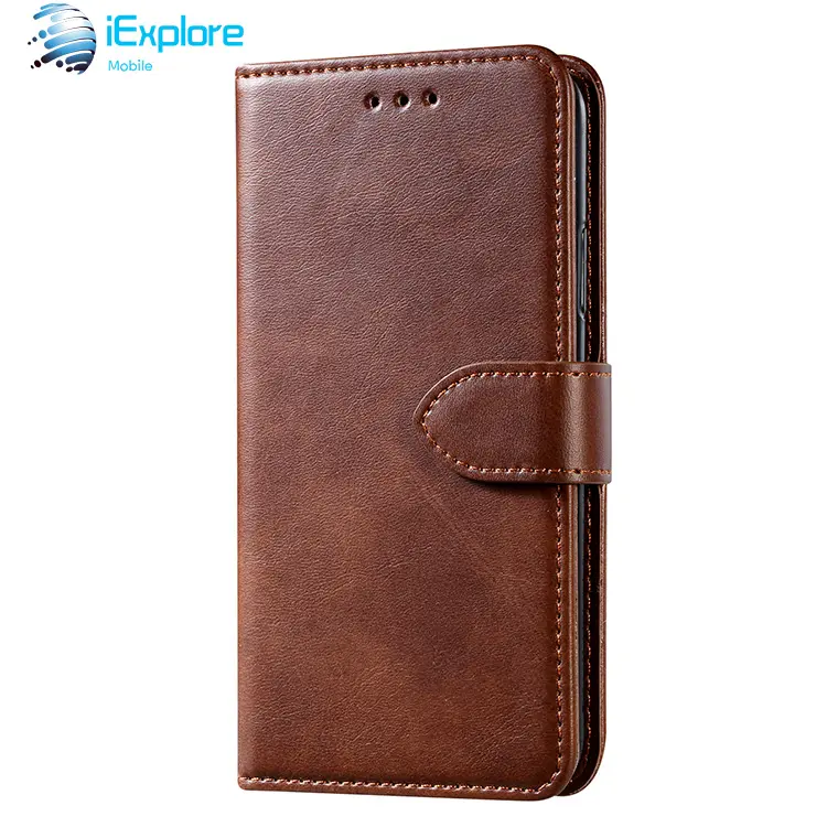 iExplore flip cover genuine leather case card slot wallet Matte leather tpu phone case for iPhone 13 Pro Max Samsung S22 Note 20