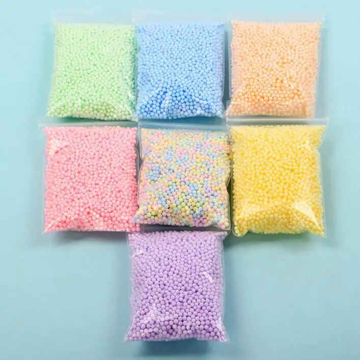 Bolas de poliestireno de Color macarrón, cuentas de espuma para manualidades hechas en el hogar, precio al por mayor, muestra gratis
