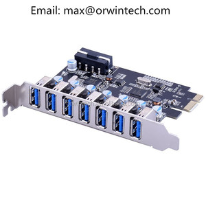 หลายรุ่นUSB Expanderการ์ดpci-e 7 USB3.0 PCI E XPRESSการขยายตัวการ์ดซูเปอร์ความเร็วมินิPCI-E USB 3.0 Hubควบคุมอะแดปเตอร์ - Product Image 2