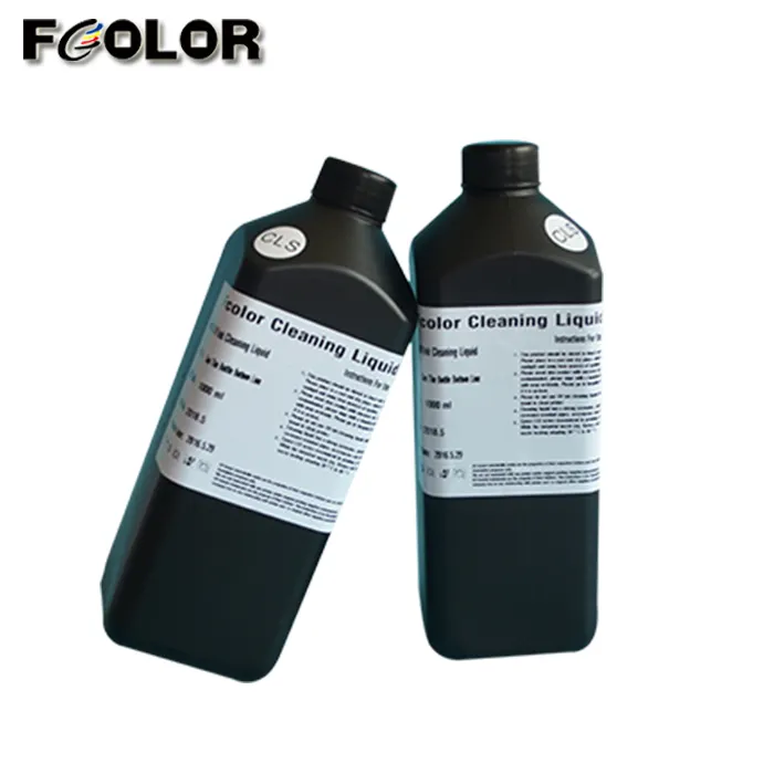 FCOLOR-cabezal de impresión de tinta UV LED, solución de limpieza líquida de alta calidad, 1000ml