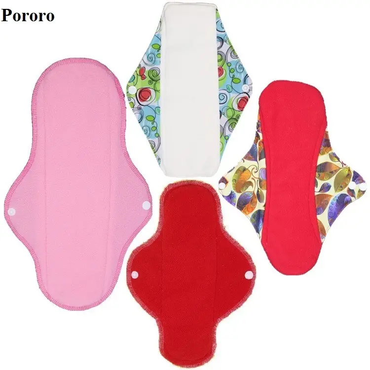 Babyshow Waterproof Washable Cloth Menstrual Pads 2 Pieces Polarfleece Inner Reusable Cloth Sanitary Pads Cloth Tampon 20*27cm